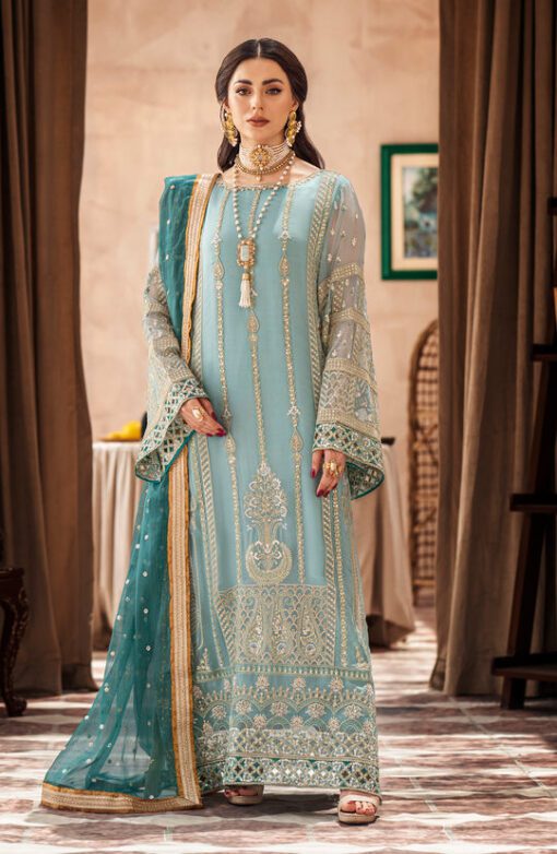 Zainab Formal Dress - Shimmer Moss (QFD-0068)