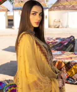 Alternative view of 3-Pc Charizma Unstitched Premium Embroidered Lawn With Chiffon Dupatta RM23-06