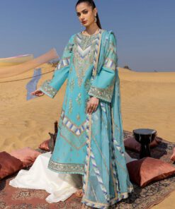 Alternative view of 3-Pc Charizma Unstitched Premium Embroidered Lawn With Chiffon Dupatta RM23-09