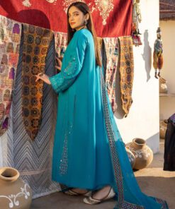 Alternative view of 3-Pc Charizma Unstitched Premium Embroidered Lawn With Chiffon Dupatta RM23-05
