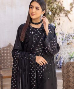 3-Pc Charizma Unstitched Premium Embroidered Lawn With Chiffon Dupatta RM23-02