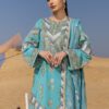 3-Pc Charizma Unstitched Premium Embroidered Lawn With Chiffon Dupatta RM23-09