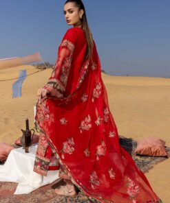 Alternative view of 3-Pc Charizma Unstitched Premium Embroidered Lawn With Chiffon Dupatta RM23-08