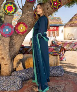 Alternative view of 3-Pc Charizma Unstitched Premium Embroidered Lawn With Chiffon Dupatta RM23-07
