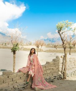 Alternative view of Maryam Hussain’s Luxury Lawn Vol.2 Peaches