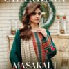 Charizma Masakali Embroidered Peach Leather with Velvet Stripes Shawl Winter collection vol.01