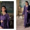 Embroidered leather peach with embroidered velvet shawl collection