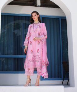 Alternative view of Charizma Naranji Embroidered Lawn suit with Embroidered chiffon Dupatta