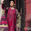 Nureh Maya Emb Linen with Printed Jacquard Woolen Shawl- NW 80