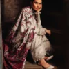 Nureh Maya Embroidery Linen with Printed Woolen Shawl-NW 87