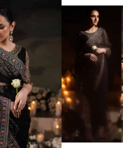 Alternative view of Nureh Alfaz NL-78 Festive Edition Embroidery & Chiffon