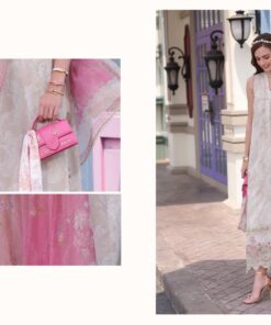 Alternative view of Noor D4- Beige – Pakistani Chikankaari Eid Dress USA