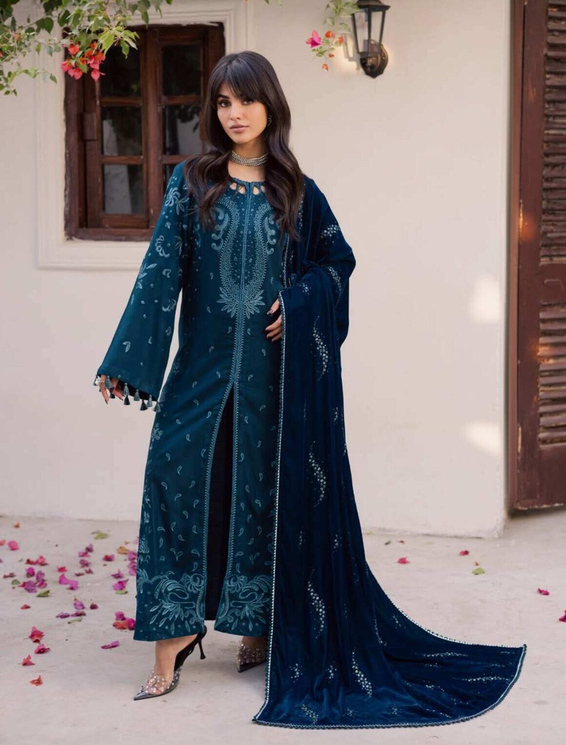 Nureh NE-210 Embroidery Leather Patch Dress In the USA
