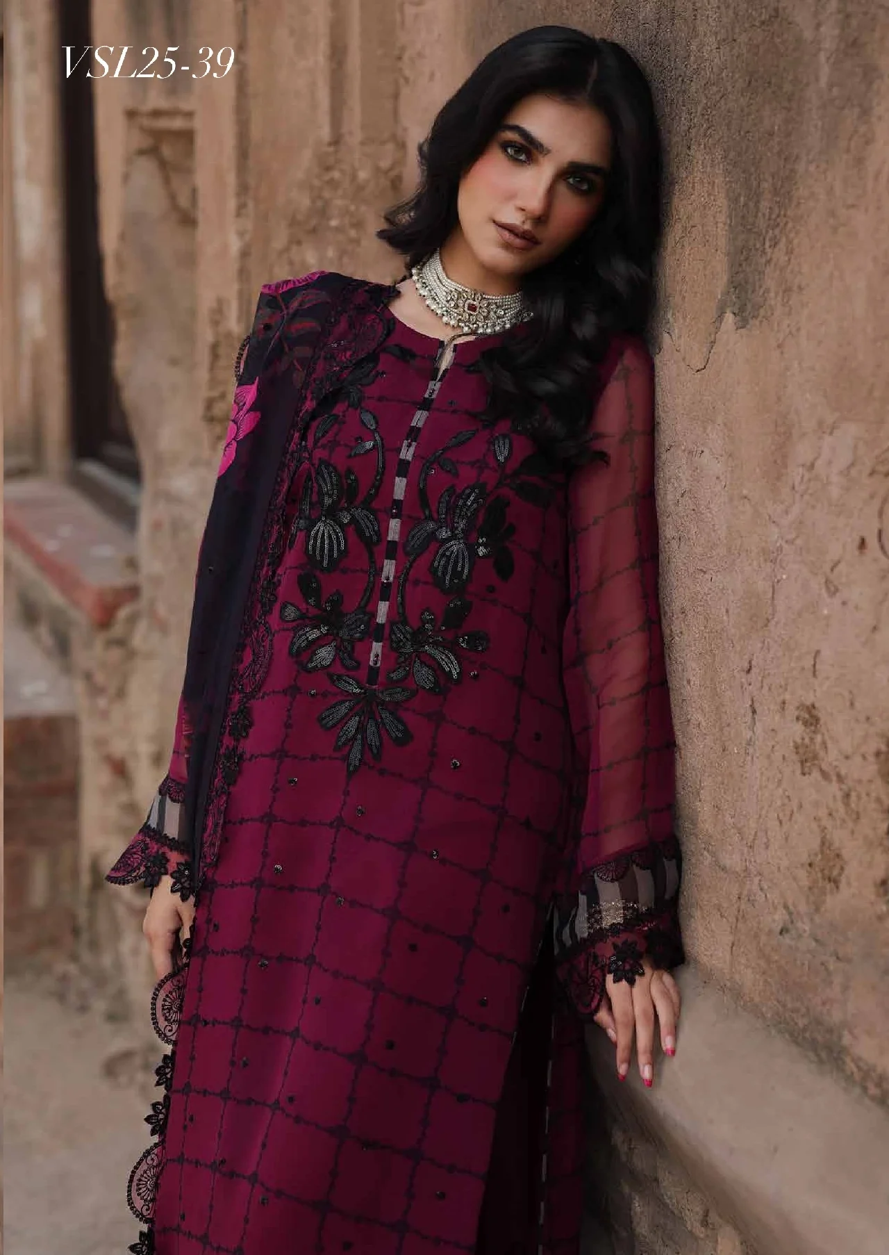 Charizma VSL25-39 Emb Printed Chiffon