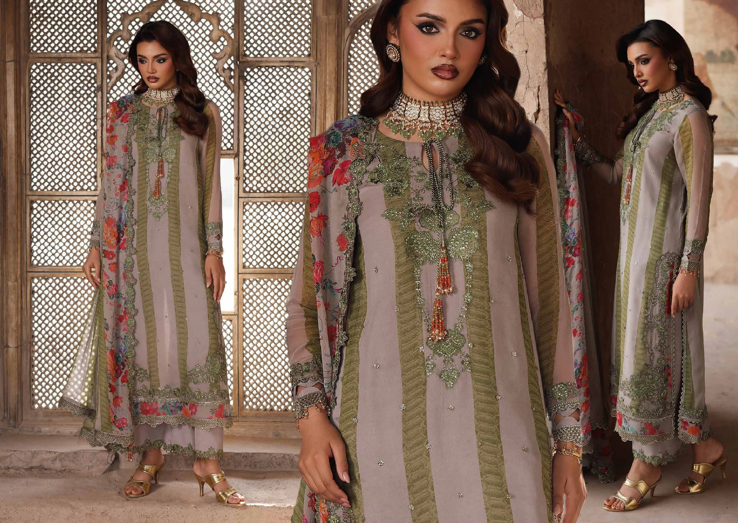Charizma VSL25-46 Printed Chiffon Dress In the USA - Image 3