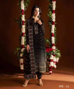 Nureh MK-24 Mukeshkari Chiffon Dress In the USA