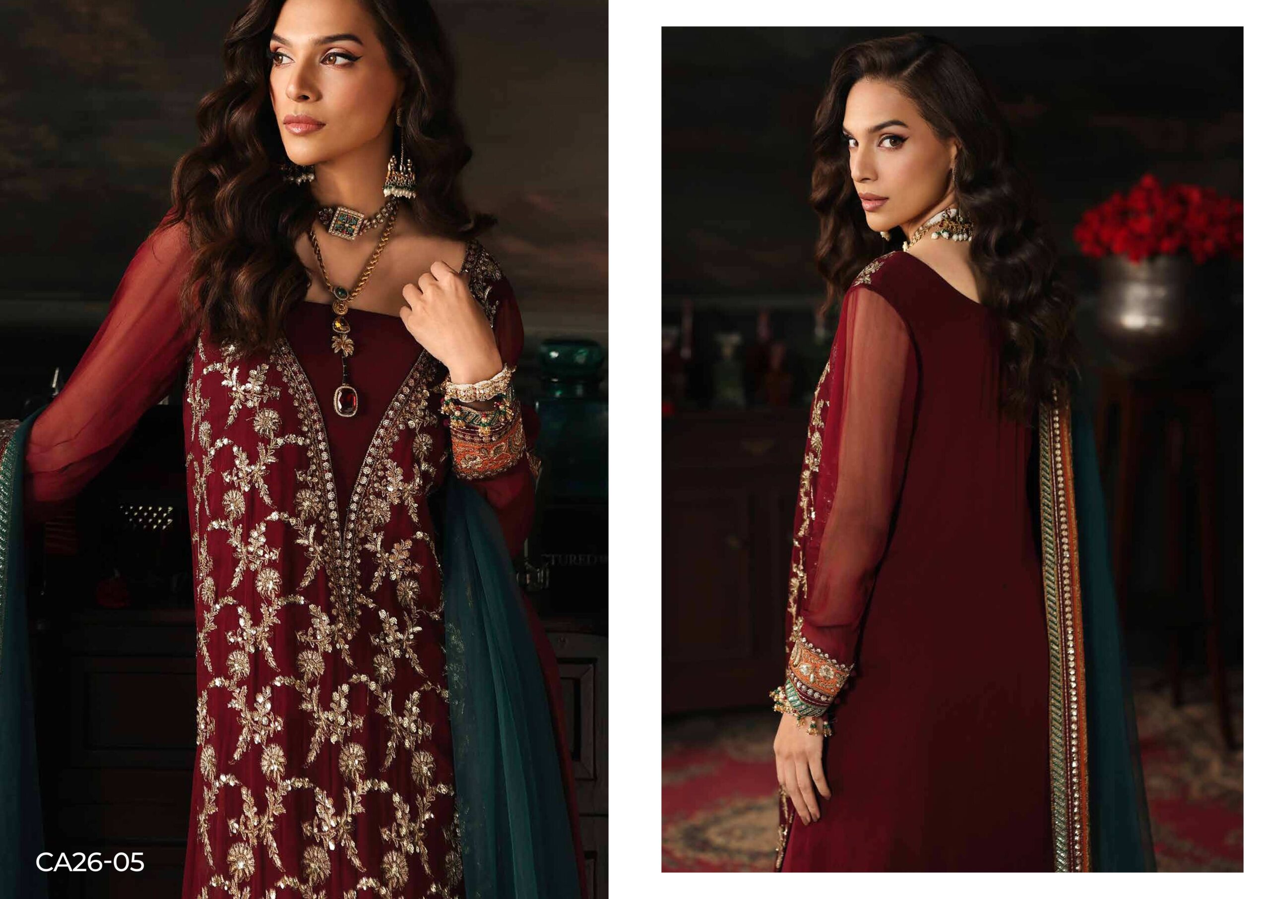 Charizma CA26-05 Emb Dyed Chiffon Dress In the USA