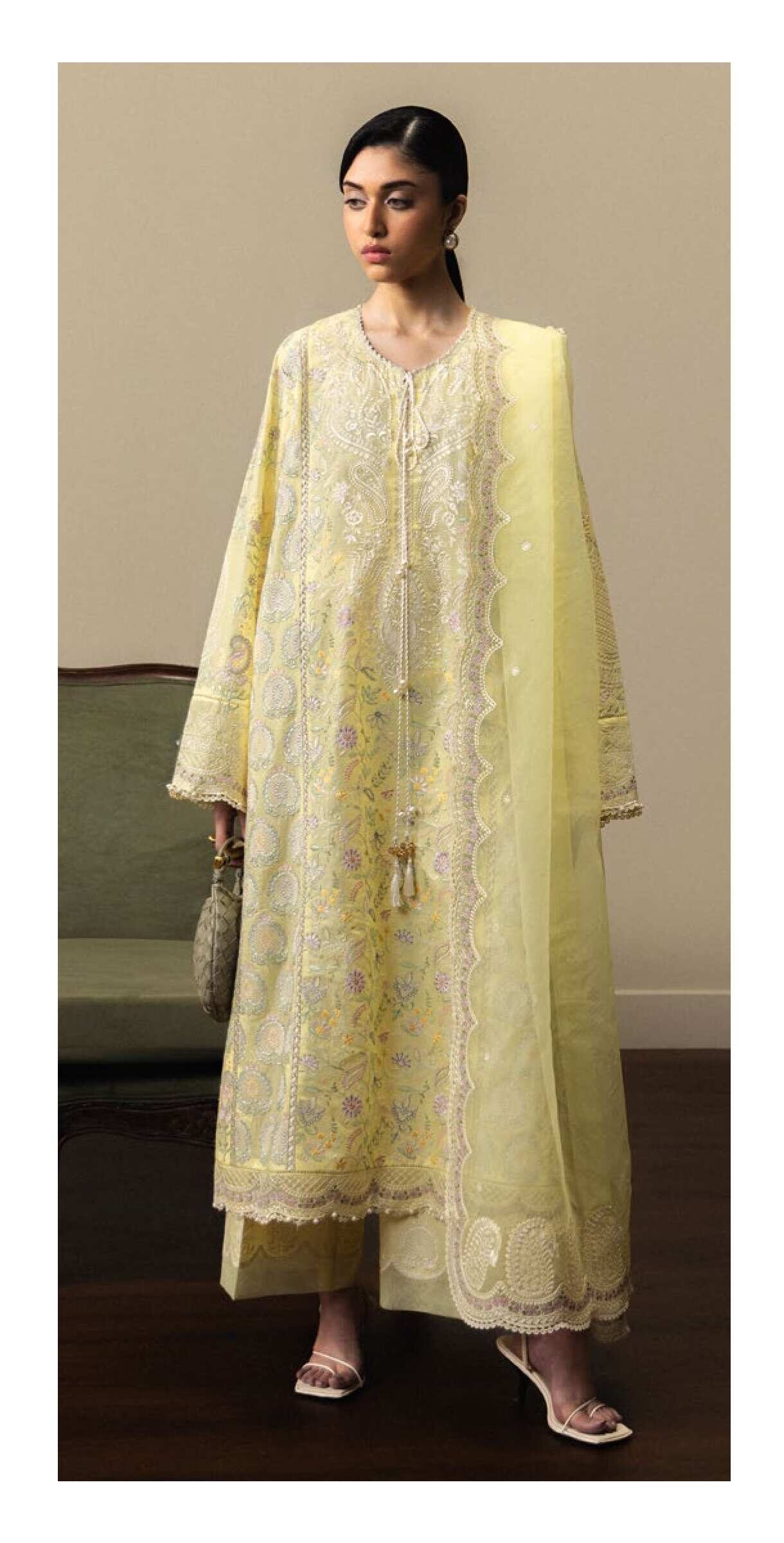 Zara Shahjahan Hinata-D3 Pima Lawn Dress In the USA