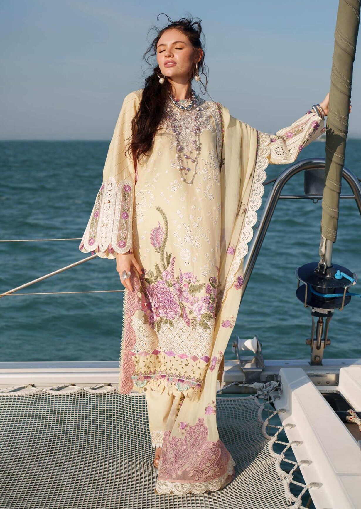 AJR-E-09 Faria Luxury Lawn Dress In the USA