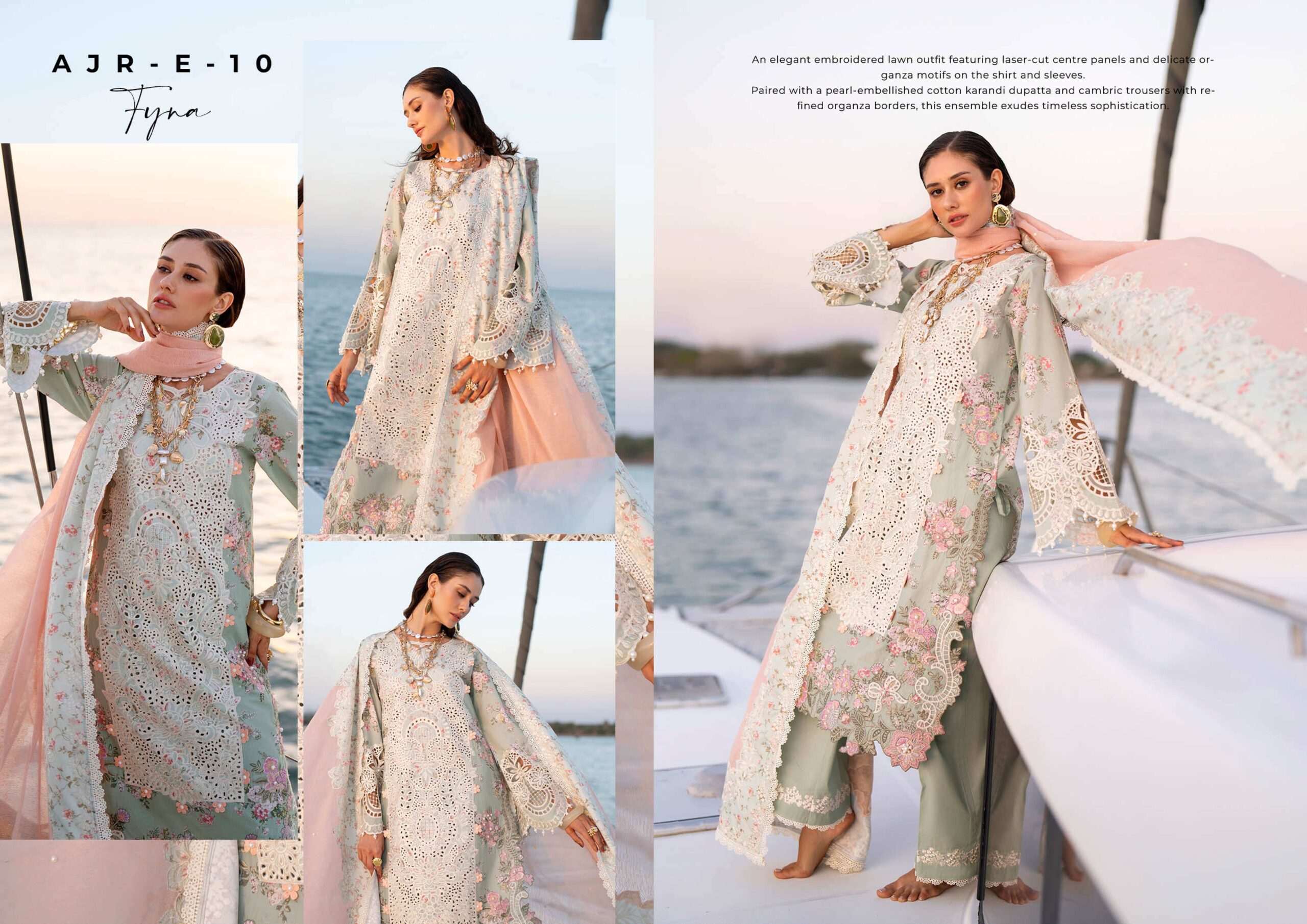 AJR-E-10 Fyna Luxury Lawn Dress In the USA