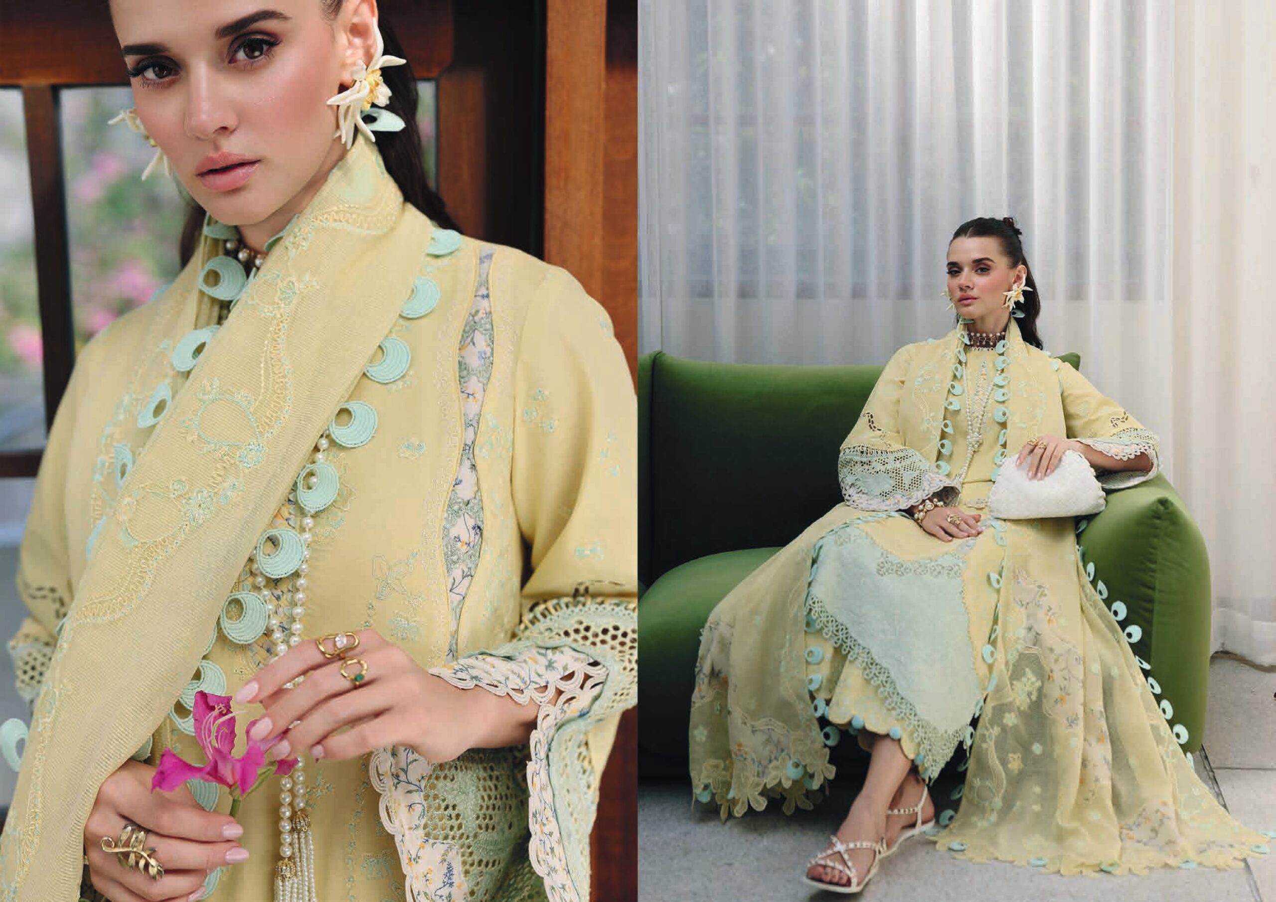 Qalamkar CM-02 Eshal Chikankari Dress In the USA