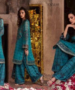 Charizma VSL6-05 Embroidery Printed Chiffon Dress In the USA
