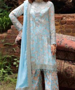 Charizma VSL6-15 Embroidery Printed Chiffon Dress In the USA