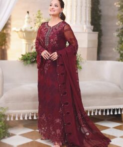 Maria B MPC-26-108 Luxury Embroidery Chiffon Dress In the USA