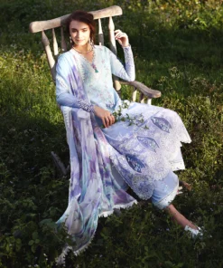 Mushq Ombre Whisper Chiken Emb Lawn Dress In the USA