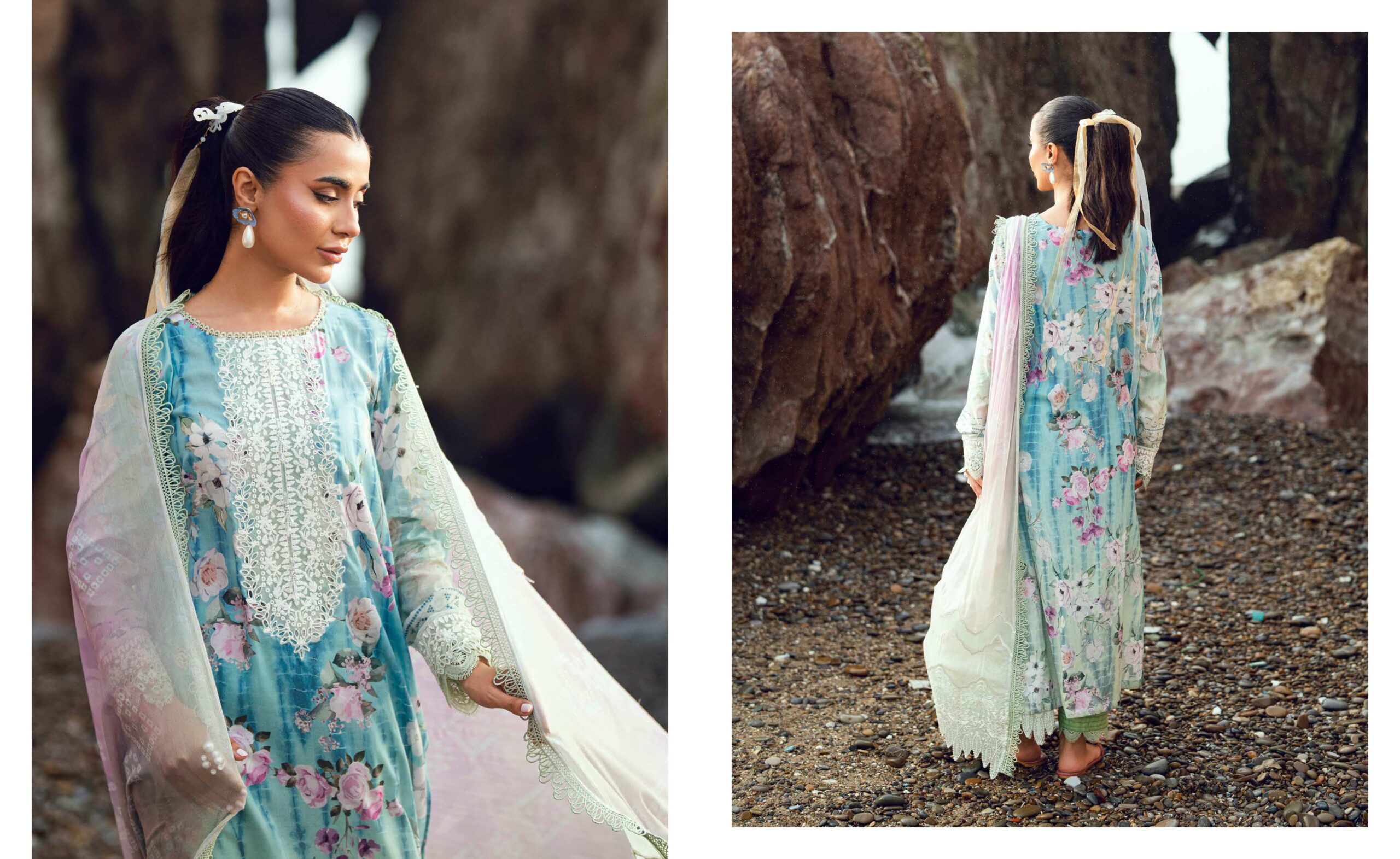 Nureh NSG-202 Emb Printed Lawn Dress In the USA