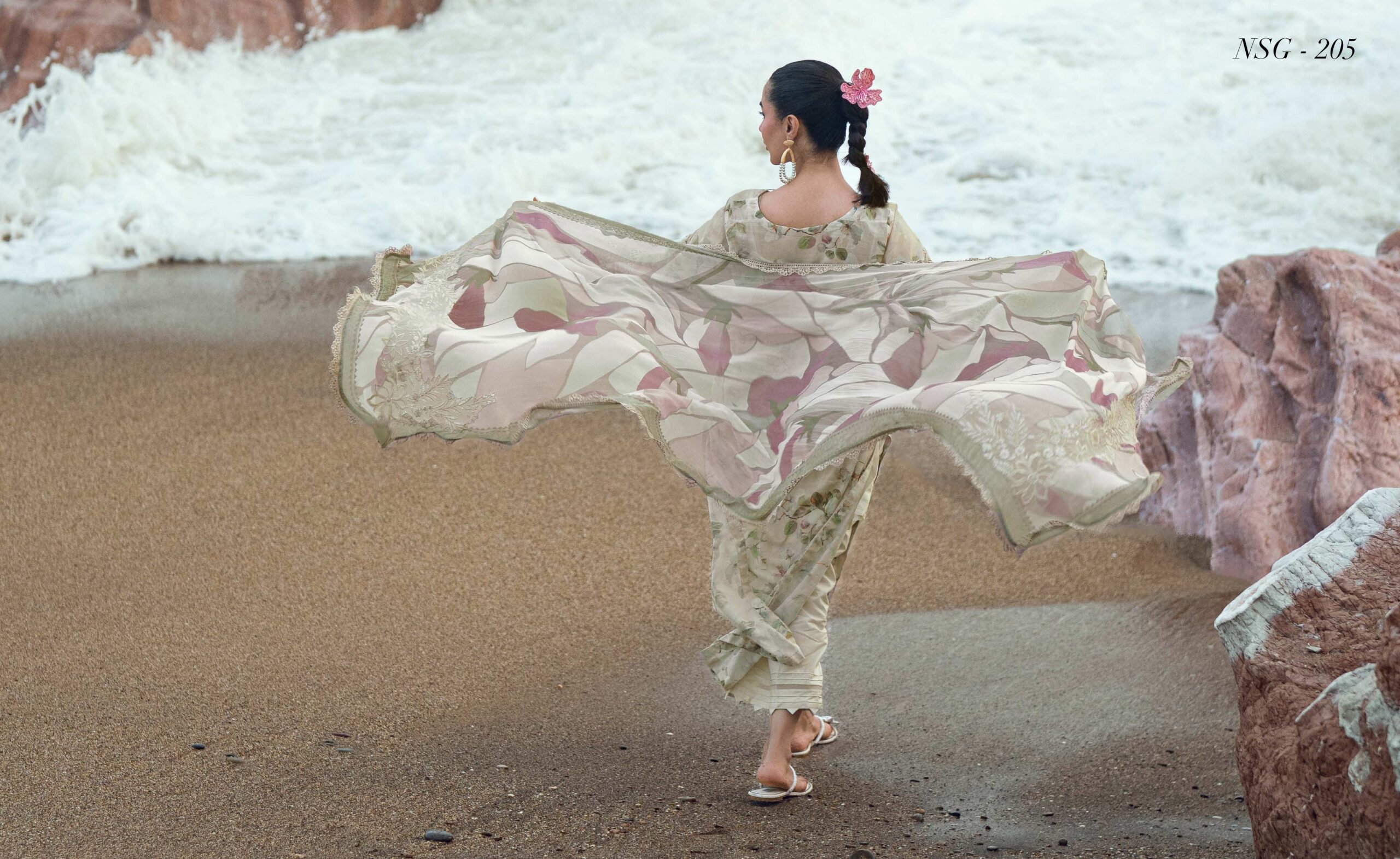 Nureh NSG-205 Emb Printed Lawn Dress In the USA
