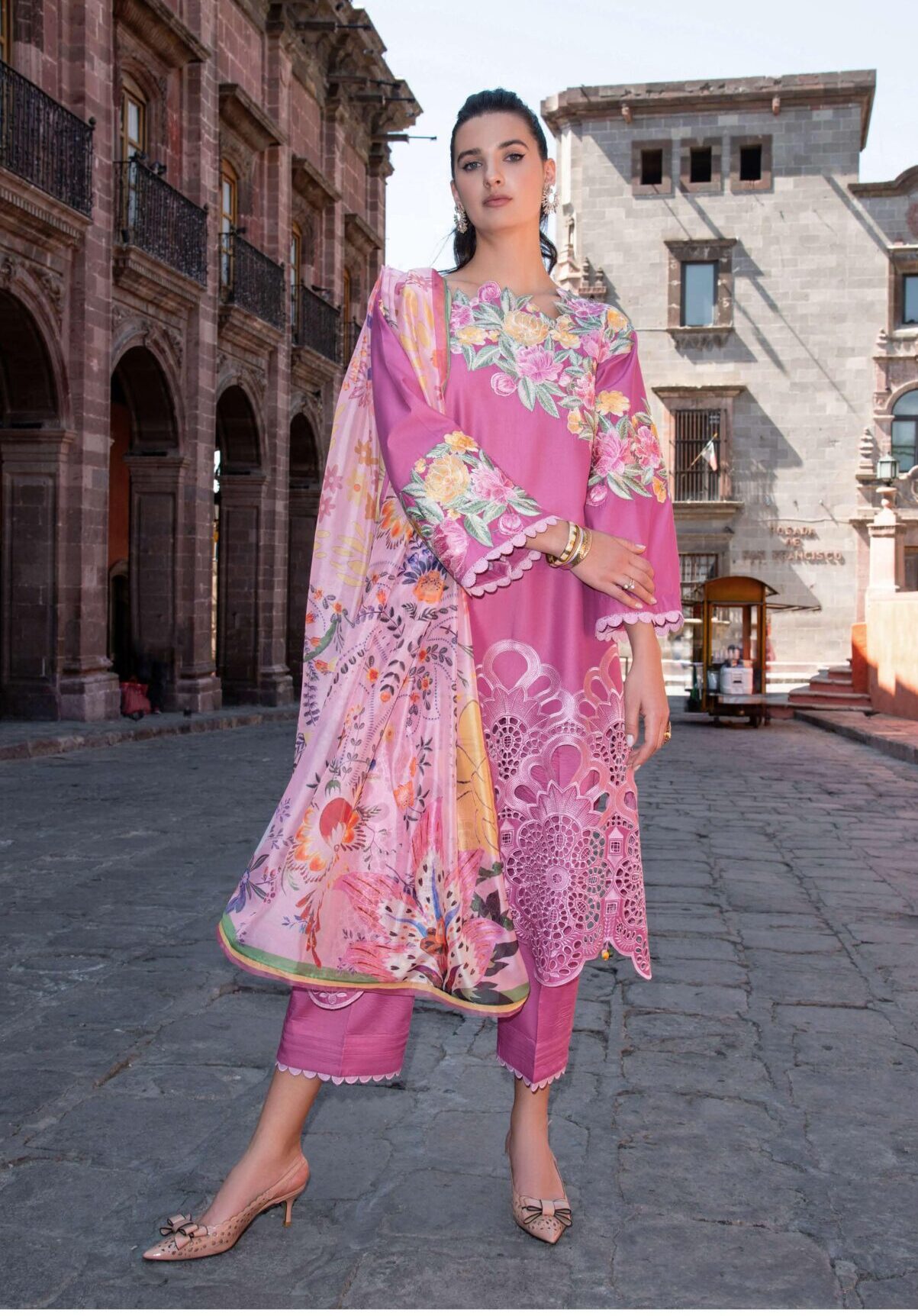 Mushq Meredith Embroidered Lawn Dress In the USA
