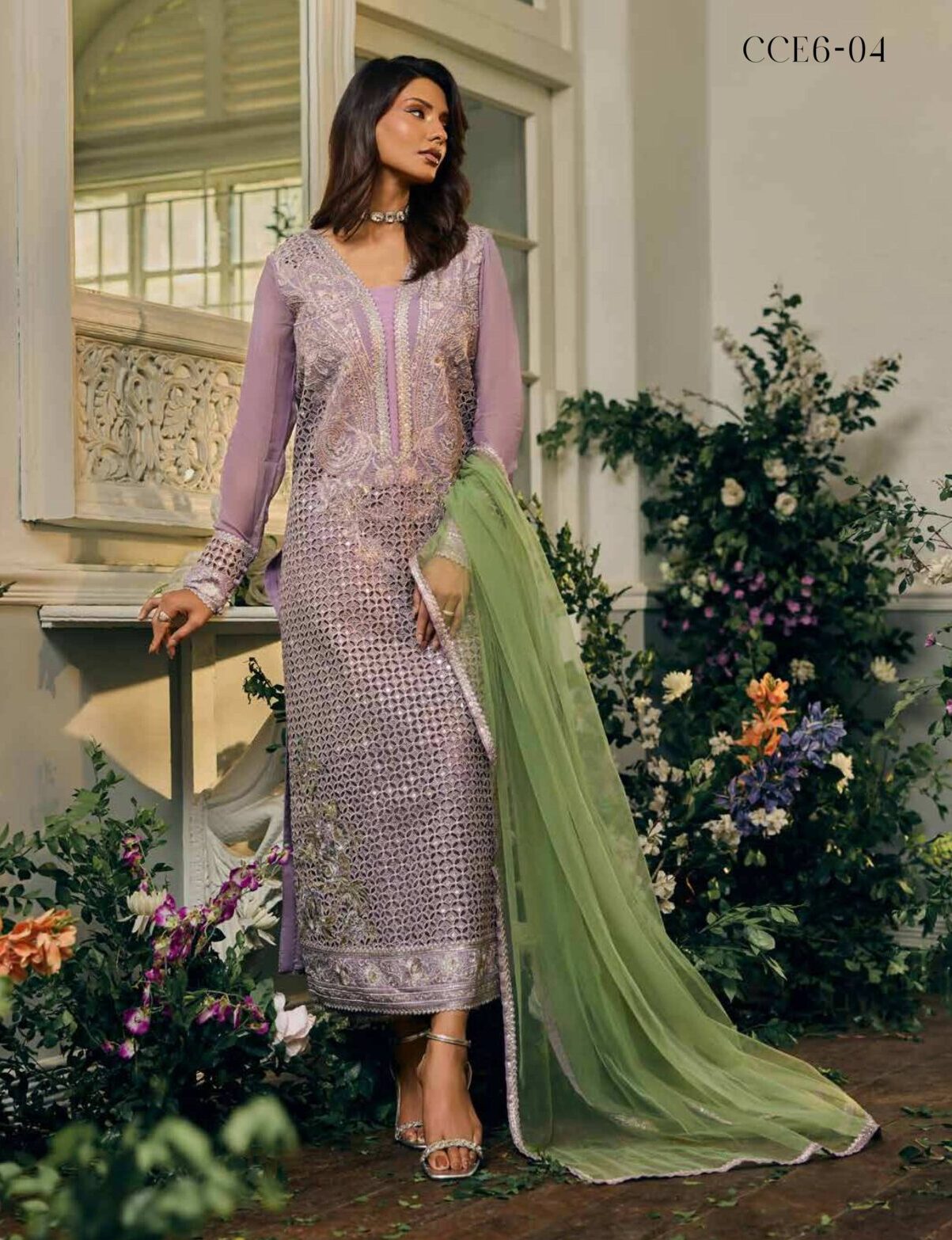 Charizma CCE6-04 Dyed Chiffon Dress In the USA