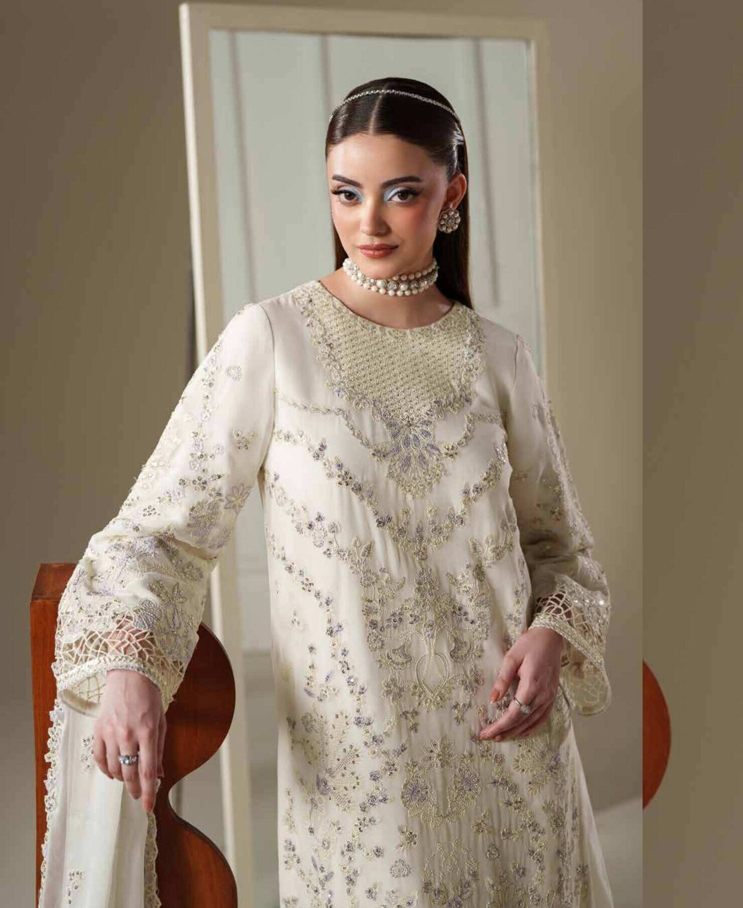 Eman Adeel Elosie Luxury Chiffon Dress in the USA
