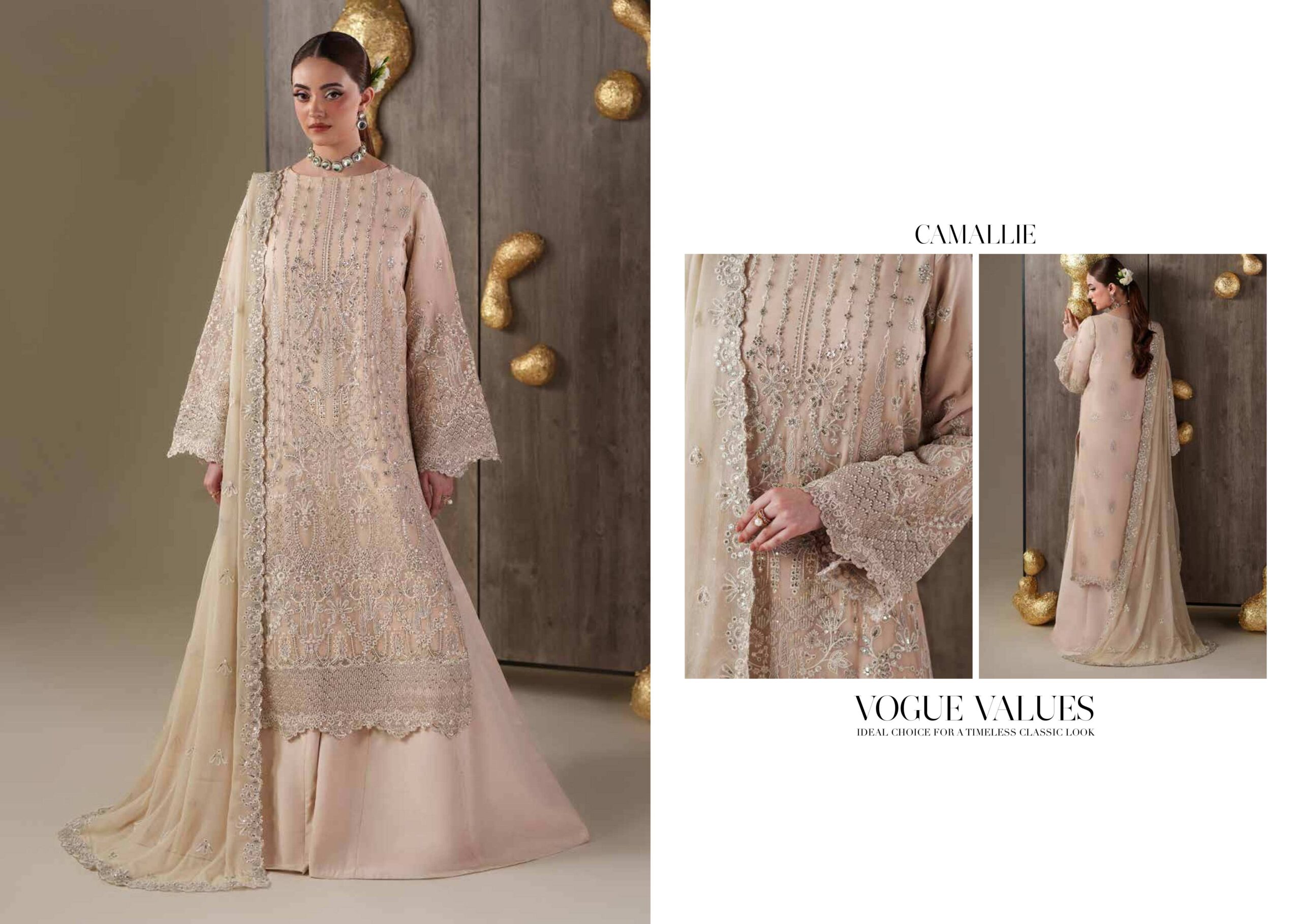 Eman Adeel Camallie Luxury Chiffon Dress in the USA