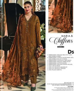 Maria B D5 Embroidery Chiffon Dress in the USA 