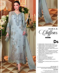 Maria B D6 Embroidery Chiffon Dress in the USA 