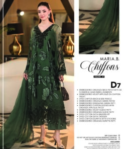 Maria B D7 Embroidery Chiffon Dress in the USA 