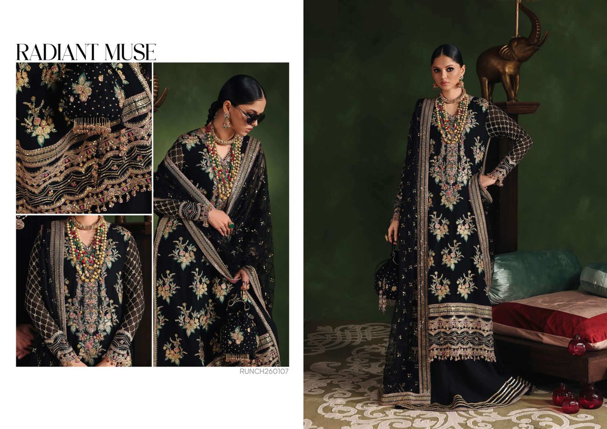 Roheenaz Radiant Muse Luxury Chiffon Dress in the USA