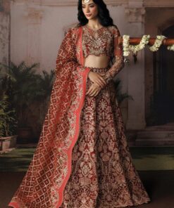 Afrozeh Rukhsan Shehnai Organza Wedding Formal Dress in the USA 