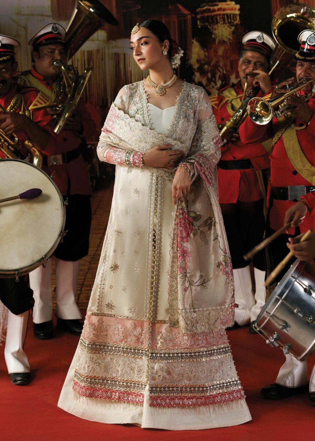 Afrozeh Rang-e-Wafa Shehnai Organza Wedding Formal Dress in the USA
