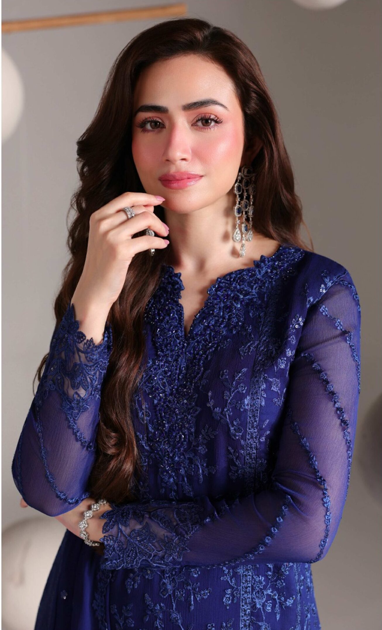Azure Salvia Ensemble Festive Dress in the USA