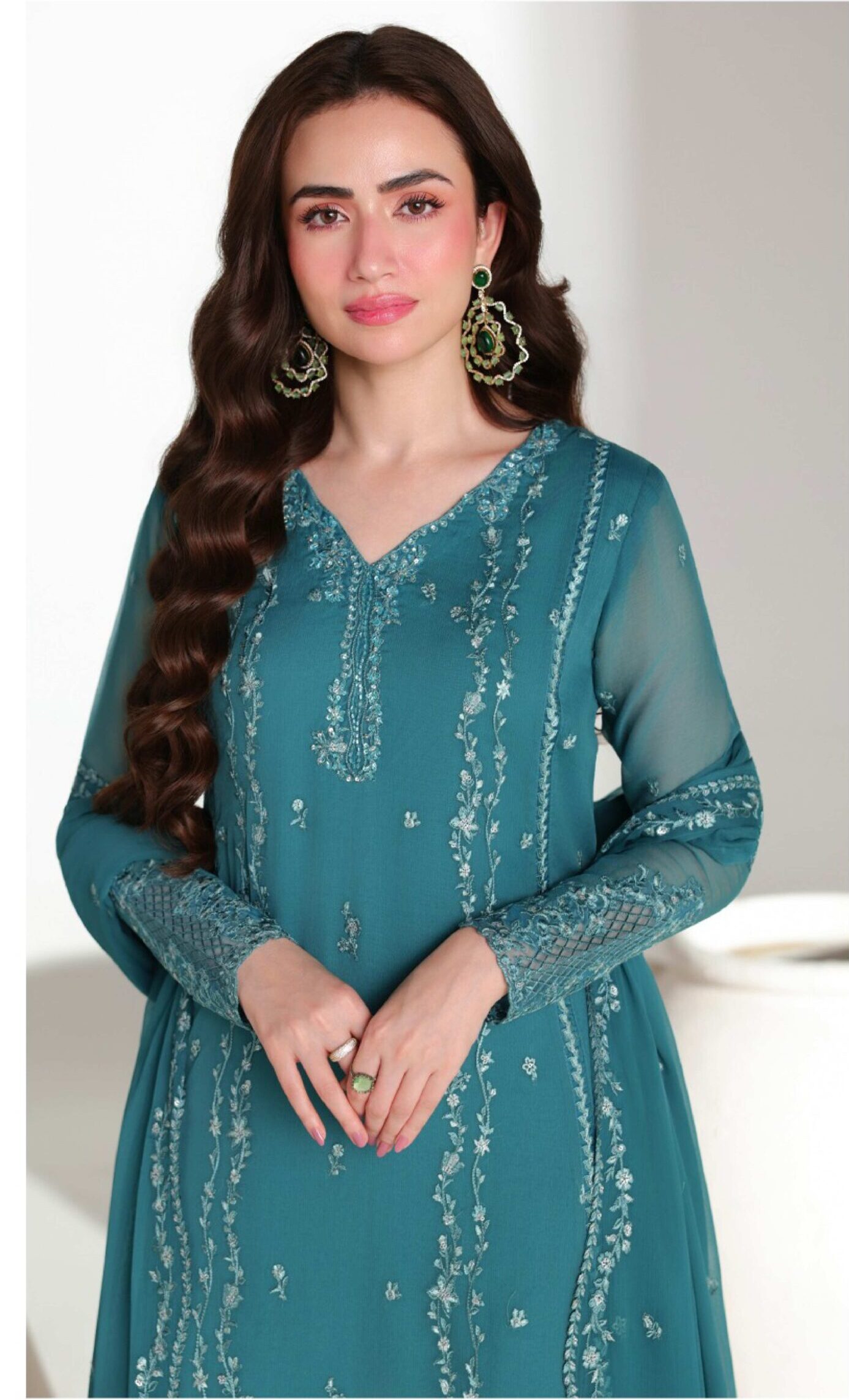 Azure Teal Affair Ensemble Festive Dress in the USA